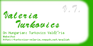 valeria turkovics business card